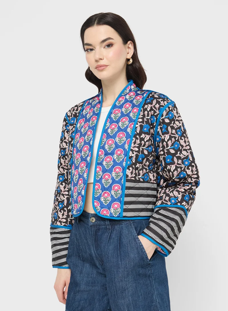 جينجر Paisley Patchwork Quilted Jacket