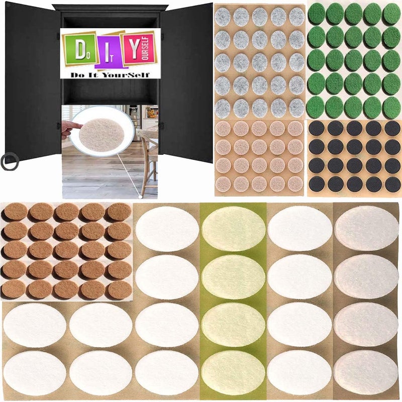 DIY Crafts DIY Crafts 50 Pcs, 25mm, 1"inch Felt Pads, Self-Adhesive Furniture Pad for Hardwood Floors Chair Feet Wood Hardwood Floors Protect Hard Carpets Linaium Wool Carpets (50, 1"inch - 25mm Beige)  - Image 1