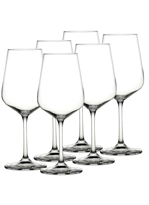 Red Wine Glasses (Set of 6) Crystal Stemware 435ml(14.72 oz) Elegant Glassware for Celebrations, Anniversaries, and Wine Enthusiast Gift, Dishwasher Safe, Lead-Free, and Durable Glass