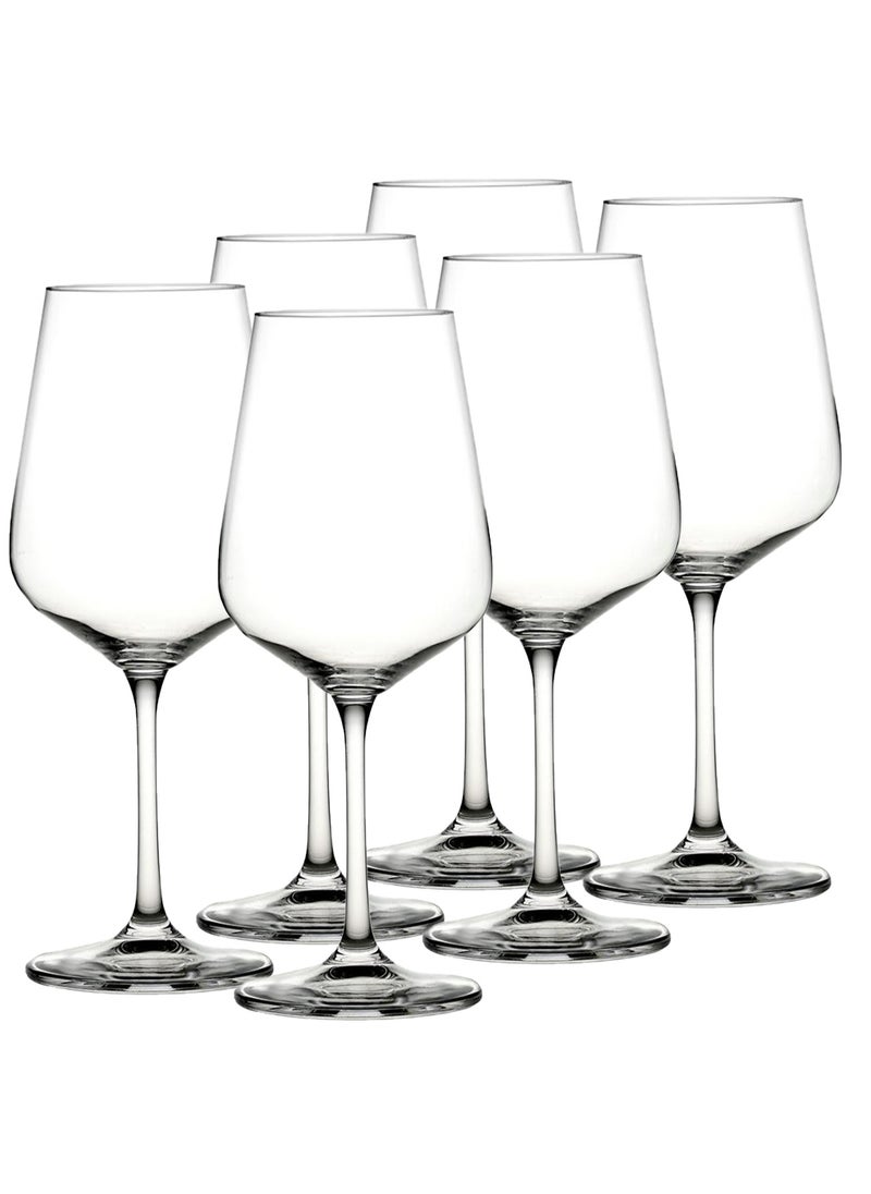 3Diamonds Red Wine Glasses (Set of 6) Crystal Stemware 435ml(14.72 oz) Elegant Glassware for Celebrations, Anniversaries, and Wine Enthusiast Gift, Dishwasher Safe, Lead-Free, and Durable Glass  - Image 1