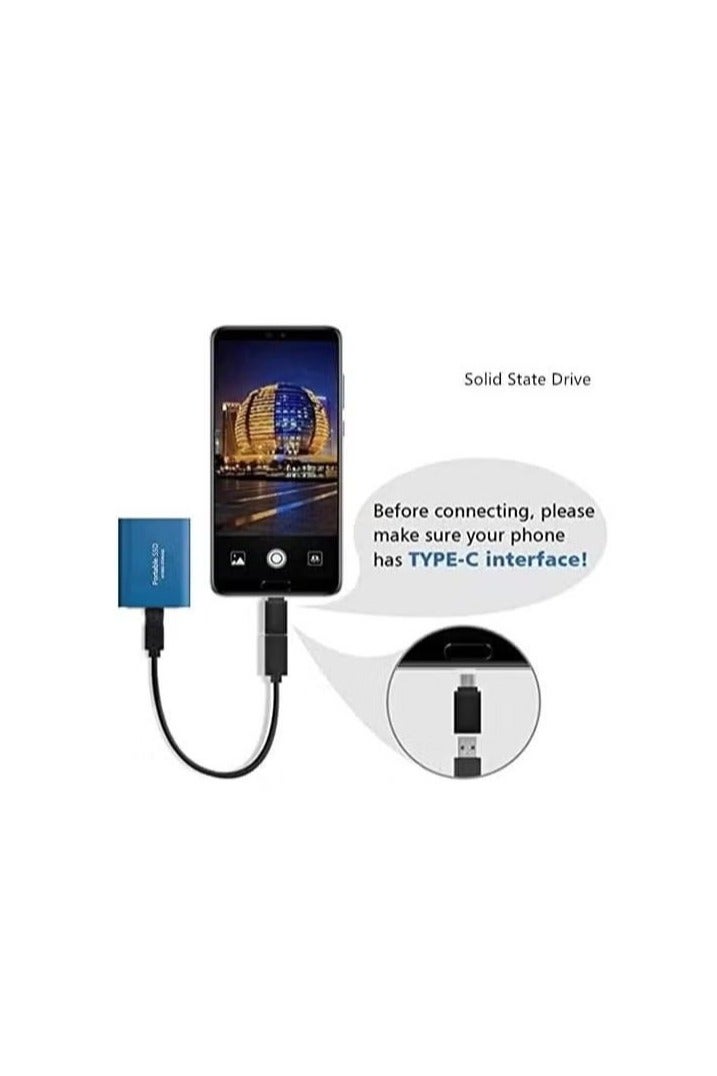 Generic 2TB Portable External SSD, 2000GB USB 3.1 High Speed Data Transfer, Computer Backup Drive Support Data Storage Transfer, USB C Mini Portable External Solid State Drive for PC/Laptop/Phones and More - Image 4