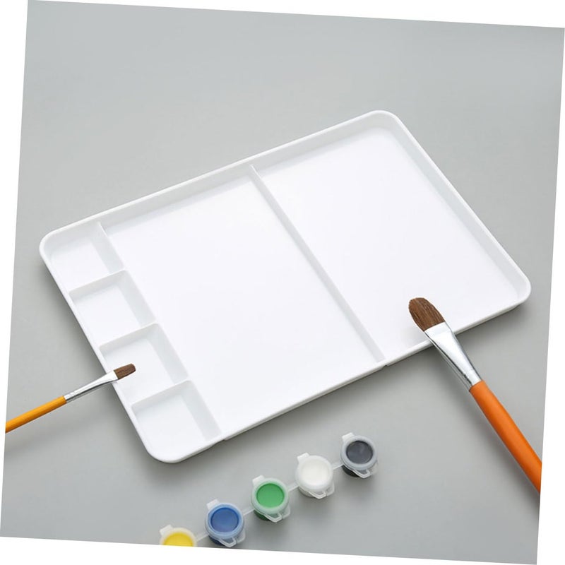 Jojofuny Square Plastic Paint Palette Multi Section Watercolor Mixing Tray for Artists - Image 5