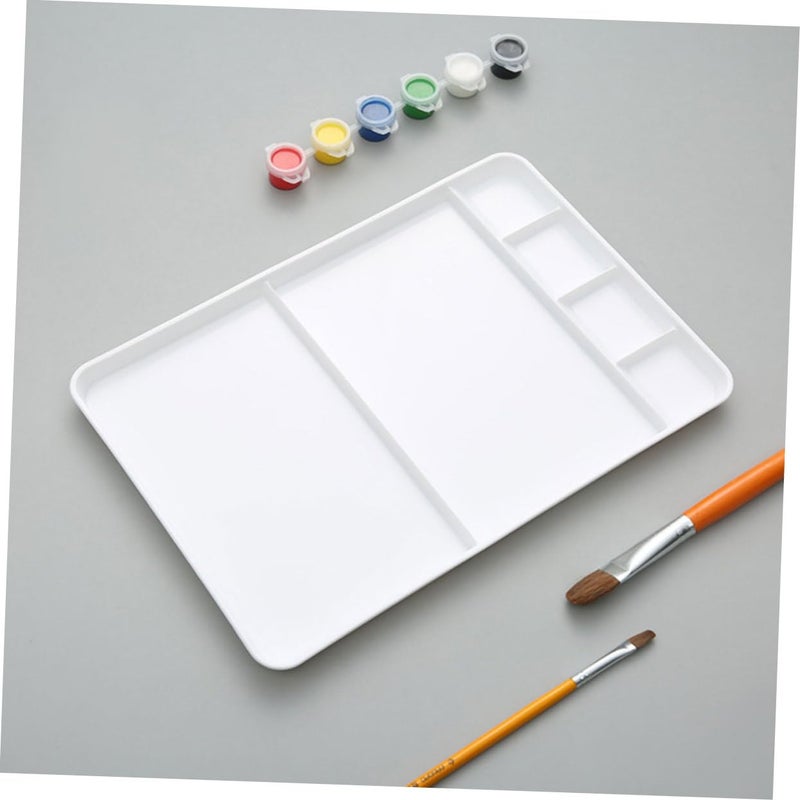 Jojofuny Square Plastic Paint Palette Multi Section Watercolor Mixing Tray for Artists - Image 3