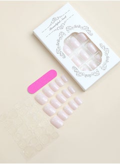 SYNSYB 24-Piece Short Square Press-on Toenails:Acrylic Fake Nails ,toe fake nails for Seamless Fit  - Image 4