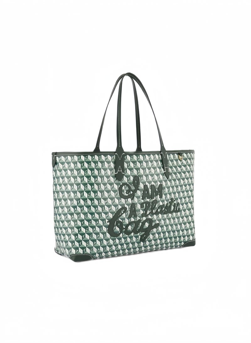 Anya Hindmarch I Am A Plastic Bag Large Tote Bag (Green) - Image 1