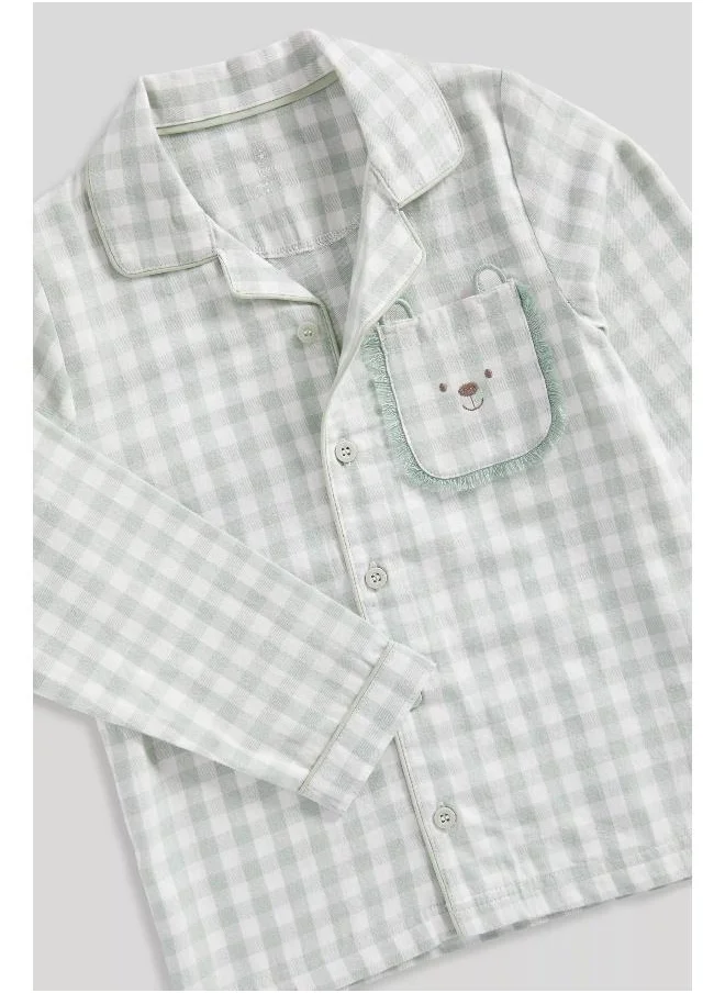 mothercare Green Gingham Woven Pyjamas