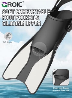 Snorkel Fins Swim Fins Open Heel, Adjustable and Light Diving Fins Buckles Open Heel Swim Flippers with Good Thrust, Travel Size Short Flippers for Snorkeling Swimming Adult 4.5-8.5 US Size - pzsku/Z447A3A649AEDA9B7BE45Z/45/_/1718691951/58ddd06c-5326-4983-9caf-46e38c10a6de