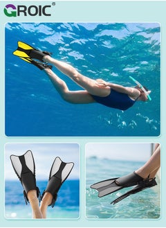 Snorkel Fins Swim Fins Open Heel, Adjustable and Light Diving Fins Buckles Open Heel Swim Flippers with Good Thrust, Travel Size Short Flippers for Snorkeling Swimming Adult 4.5-8.5 US Size - pzsku/Z447A3A649AEDA9B7BE45Z/45/_/1718691965/ead360a0-b0de-4986-9d34-9f8786760e84