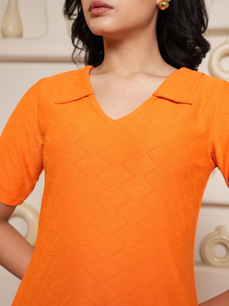 PURVAJA Women’s A-line Midi Length Dress (Nisi-061-Orange_Orange_XX-Large) - Image 5