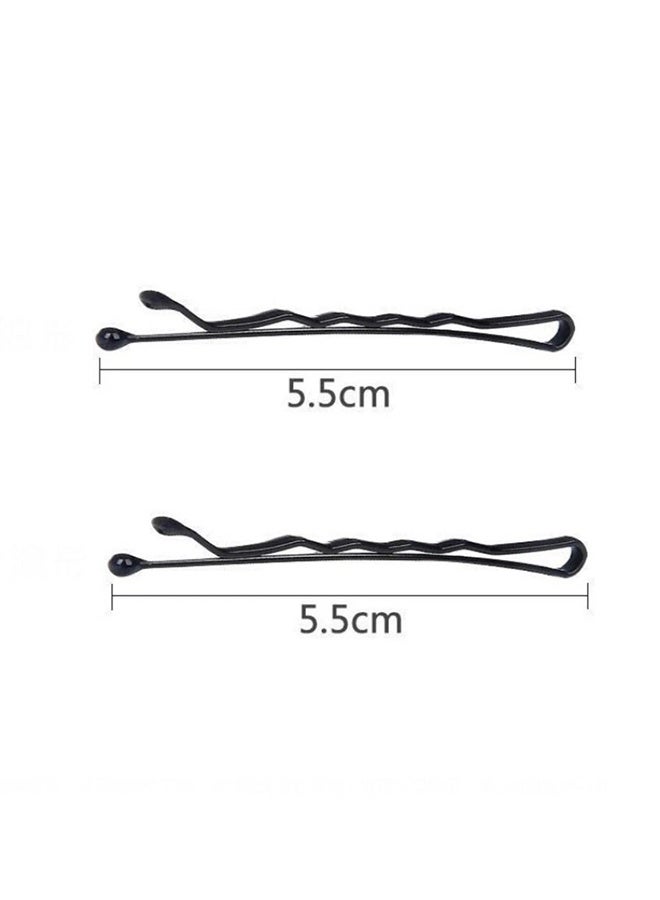 قِيرّا 100Pcs Long Black Hair Bobby Pins with Storage Box – Durable 5.5cm Wave Clips for Women & Girls, Invisible Hair Pins for Bun, Wedding, Salon & Daily Styling  - Image 2