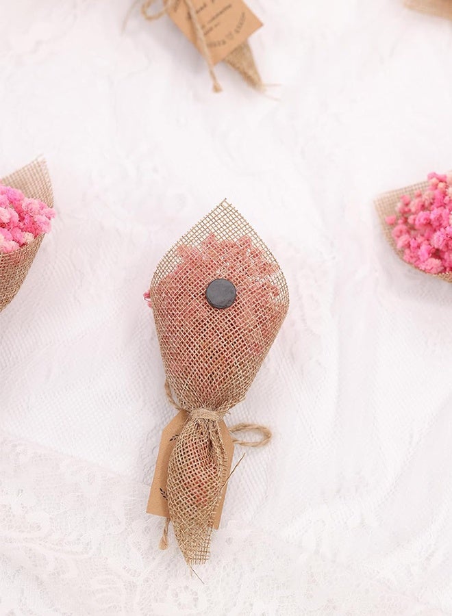 Organizer 10-Piece set Mini Magnet Dried Flowers Bouquet for Rustic Wedding Favors, baby Shower Party Favors for Guests, Bridal Shower Party Gifts, Baptism Favors, Thank You Favor (Pink) - Image 3