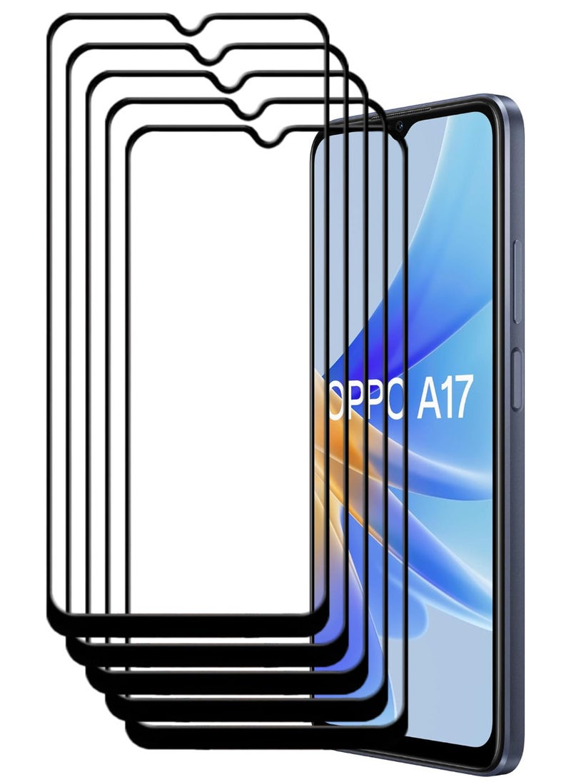ACLIX 5 Pieces Antistatic ESD Dustproof Premium Quality High Definition Tempered Glass Screen Protector Designed For Oppo A17 - Image 1