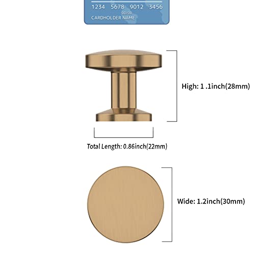 9BUILD 10 Pack Champagne Bronze Cabinet Knobs - 1.2 Inch Round Drawer Knobs for Kitchen & Dresser Drawers - Image 3