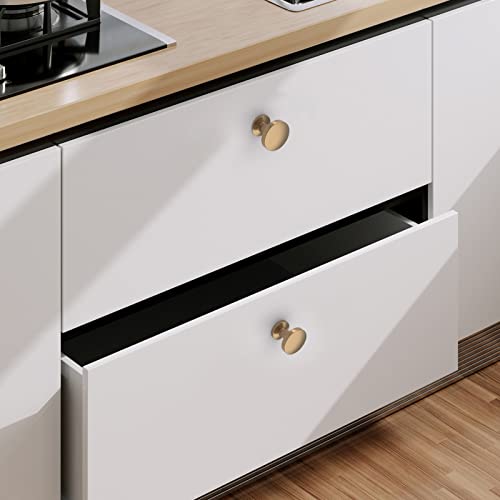9BUILD 10 Pack Champagne Bronze Cabinet Knobs - 1.2 Inch Round Drawer Knobs for Kitchen & Dresser Drawers - Image 2