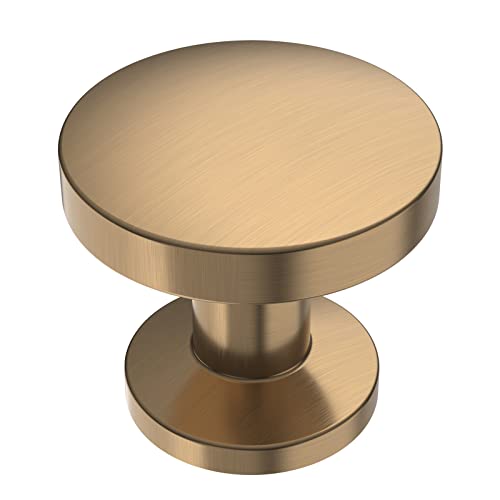 9BUILD 10 Pack Champagne Bronze Cabinet Knobs - 1.2 Inch Round Drawer Knobs for Kitchen & Dresser Drawers - Image 1