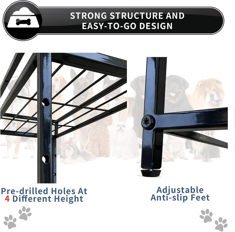 Tookincmo Lifted Dog/Cat Bowl Stand, Raised Dog Bowl Holder for Existing Bowls, 4 Adjustable Heights for Puppy, Small, Medium and Large Size Dogs. - Image 3