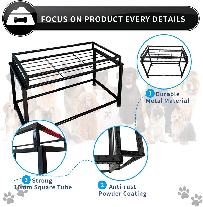 Tookincmo Lifted Dog/Cat Bowl Stand, Raised Dog Bowl Holder for Existing Bowls, 4 Adjustable Heights for Puppy, Small, Medium and Large Size Dogs. - Image 5