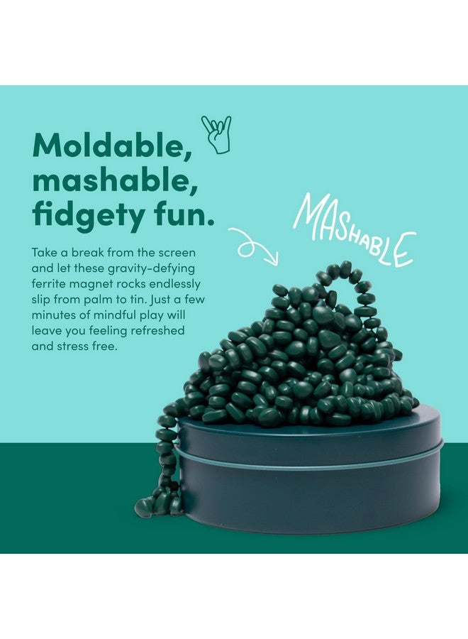 Speks Crags Ferrite Putty, 500+ Ferrite Stones in a Tin, Fidget Toy for Adults & Teens 14+, Desk Toy for Office, Christmas Gift, Holiday Stocking Stuffer, Stress Relief Present | Matte Jade, Medium - Image 5