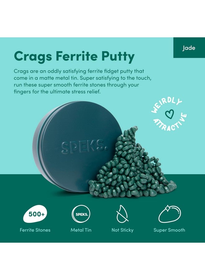 Speks Crags Ferrite Putty, 500+ Ferrite Stones in a Tin, Fidget Toy for Adults & Teens 14+, Desk Toy for Office, Christmas Gift, Holiday Stocking Stuffer, Stress Relief Present | Matte Jade, Medium - Image 3