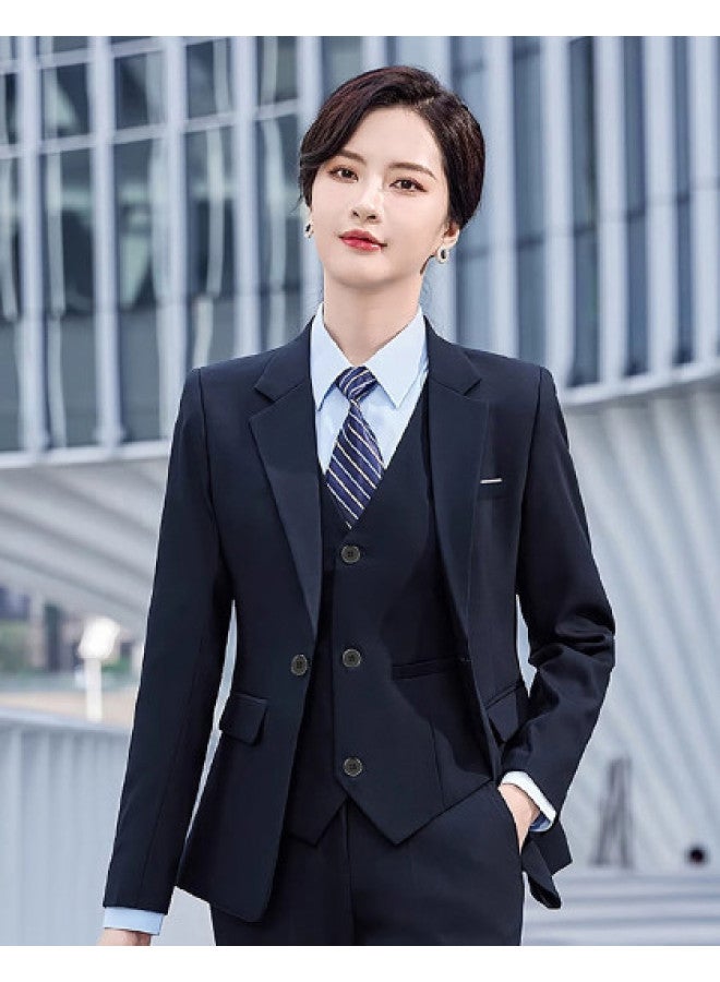 ROMON Simple Women'S Suit, Business Casual Ladies Suit Set, Comfortable And Versatile Women'S Suit Set - Image 1
