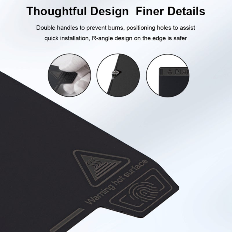 PEI Build Plate 315x310mm Smooth Surface - High-strength Spring Steel Plate for Creality K1 MAX FDM 3D Printers - Image 2