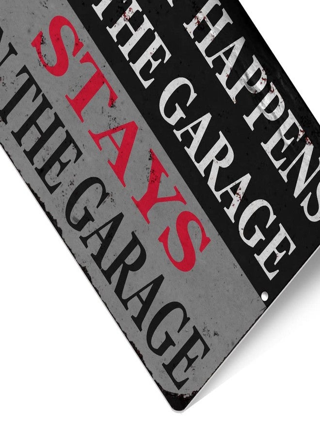 Skyocean Funny Mechanic Metal Tin Sign Wall Decor Man Cave Bar What Happens in The Garage - Image 5