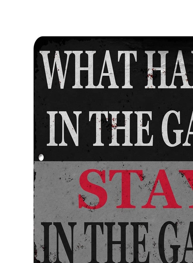 Skyocean Funny Mechanic Metal Tin Sign Wall Decor Man Cave Bar What Happens in The Garage - Image 3