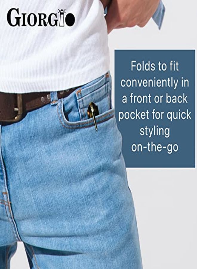 Giorgio G20 Folding Mustache And Beard Comb 6.5 Inches Small Fine Tooth Pocket Comb For Everyday Hair Care Sawcut And Hand Polished Pocket Comb And Styling Comb Handcrafted Travel Comb - Image 4