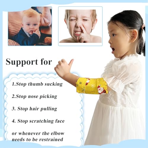 Heyshapeing Elbow Immobilizer Splint Arm Restraint Wrap for Babies KidsStop HANDTOFACE habits Stop Thumb Sucking Habit Scratching Face Pulling Hair LARGE1pc - Image 5