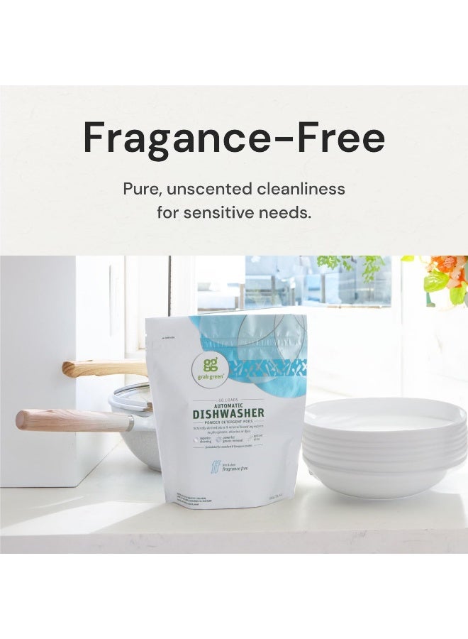 Grab Green Automatic Dishwashing Detergent Pods, 60 Count, Fragrance Free, Plant and Mineral Based, Superior Cleaning, Powerful Grease Removal, Brilliant Shine - Image 5