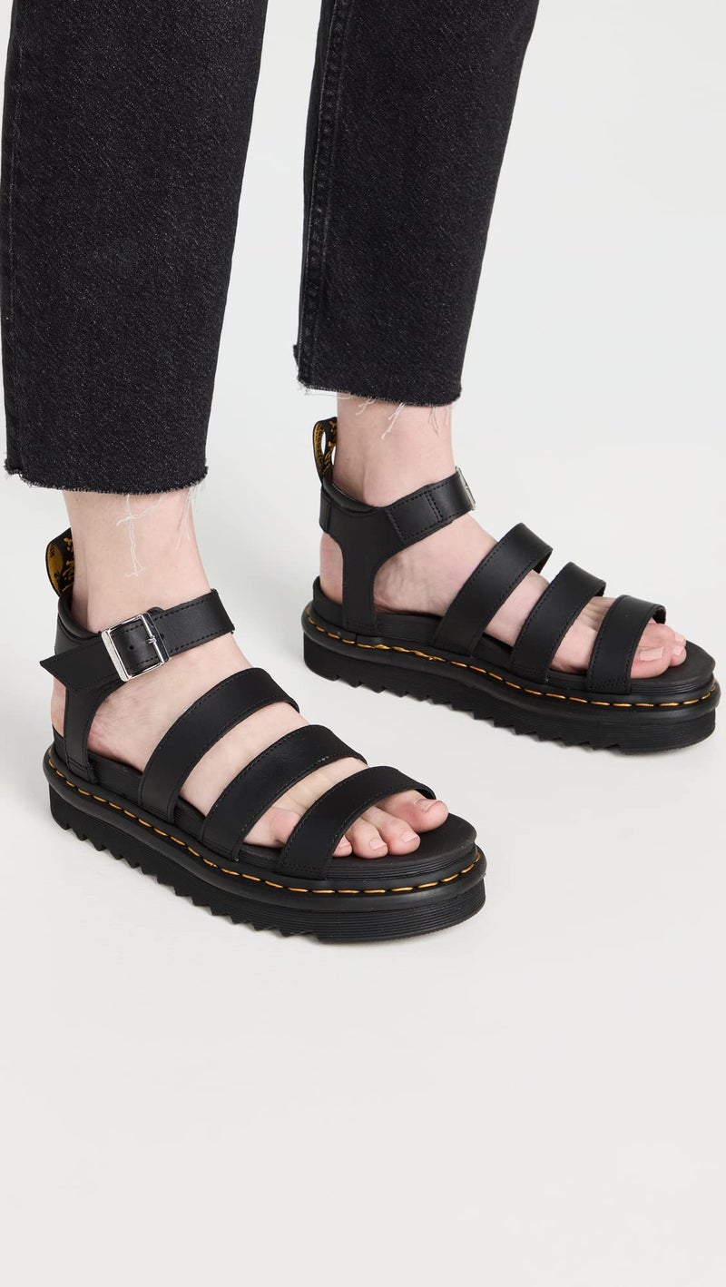 Dr Martens Dr. Martens Women's Blaire Fisherman Sandal, Black Hydro Leather, - Image 3