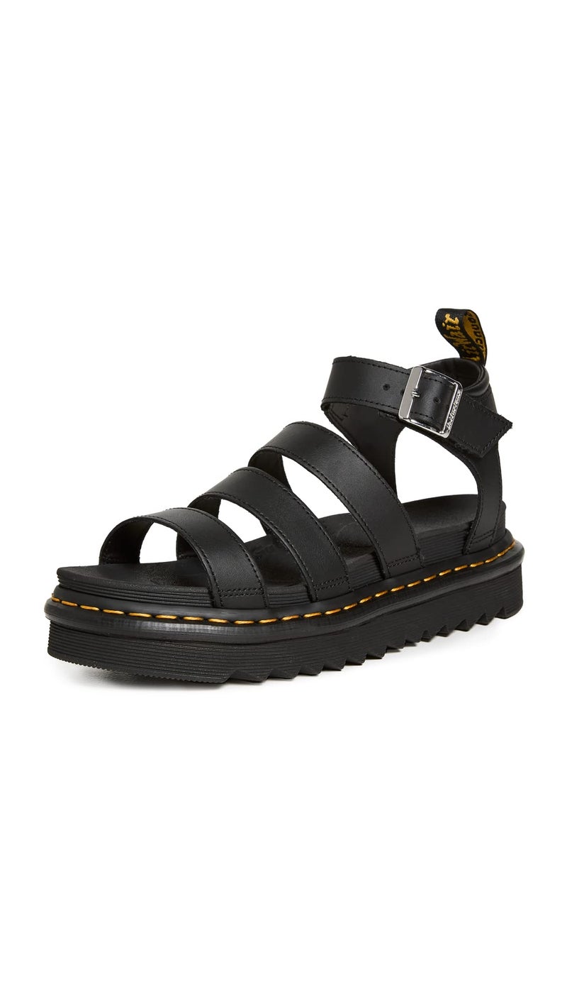Dr Martens Dr. Martens Women's Blaire Fisherman Sandal, Black Hydro Leather, - Image 1
