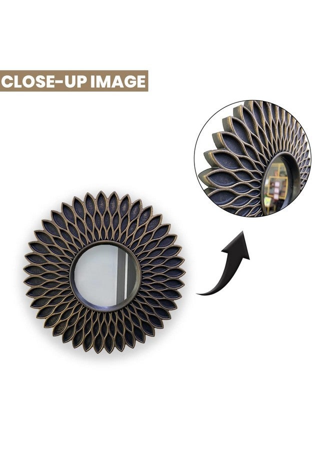 Art Street Round Shape Modern Finish Wall Mirror, Set of 2 Decorative Wall Hanging Mirrors for Living Room Decoration (Size- 10 x 10 Inchs, Color-Black & Golden) - Image 4