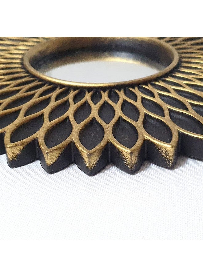 Art Street Round Shape Modern Finish Wall Mirror, Set of 2 Decorative Wall Hanging Mirrors for Living Room Decoration (Size- 10 x 10 Inchs, Color-Black & Golden) - Image 5