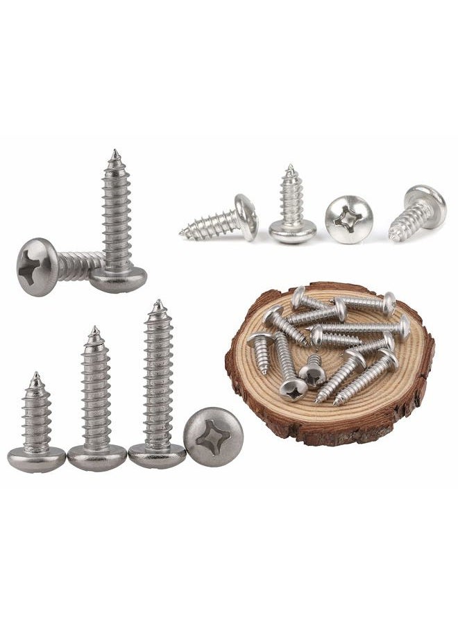 LBY 600pcs M2 M2.2 M2.6 M3 Philips Pan Head Self-Tapping Sheetmetal Screw Assortment Kit, 12 Sizes, 304 Stainless Steel - Image 4