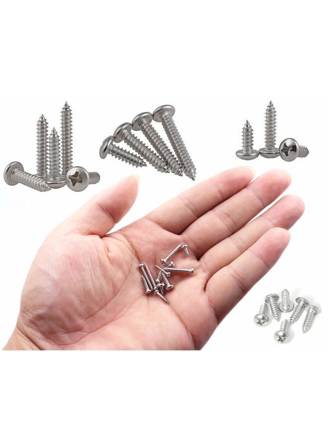 LBY 600pcs M2 M2.2 M2.6 M3 Philips Pan Head Self-Tapping Sheetmetal Screw Assortment Kit, 12 Sizes, 304 Stainless Steel - Image 2