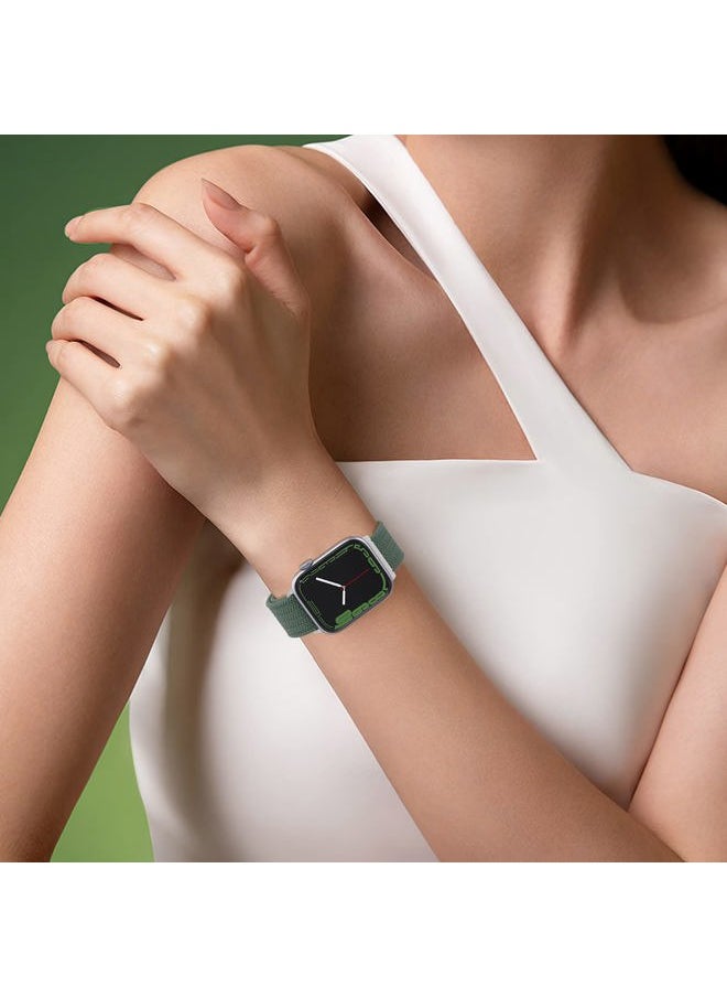 MEULOT - 6 Packs Nylon Stretchy Bands Compatible With Apple Watch Bands 42mm 44mm 45mm 49mm for Women Girls, Adjustable Braided Solo Loop Sport Bands for iWatch Series Ultra 10 9 8 7 6 5 4 3 2 1 SE - Image 1