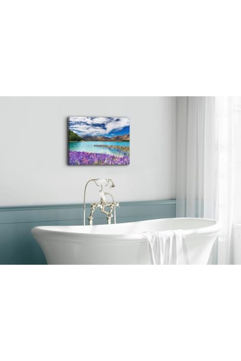 YOOOAHU Lake Scenery Wall Art Aesthetic Tekapo Landscape Pictures for Bedroom Decor Natural Wilderness Posters Canvas Print Nature Scenic Artwork for Living Room Bathroom Office Kitchen Home Decoration 12x16" - Image 5