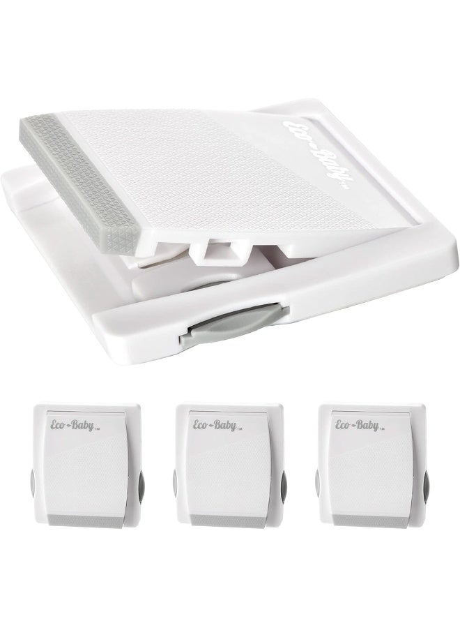 Eco-Baby Sliding Door Lock, 4 Pack Child Proof Safety Window Locks for Glass Doors (Grey) - Image 1