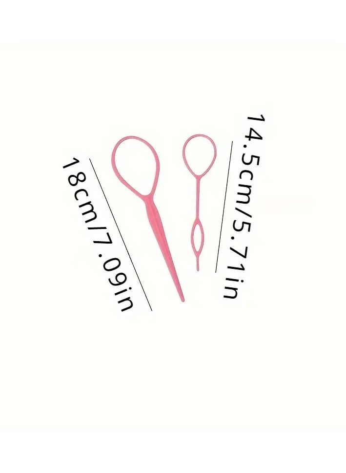 Goolsky 2pcs Resin Hair Loop Set, Bun & Crown Shaping Styling Tools, Simple Weave Hair Straightener Wand, Hair Needle Kit for Women and Children, Suitable for Ages 14+  - Image 5