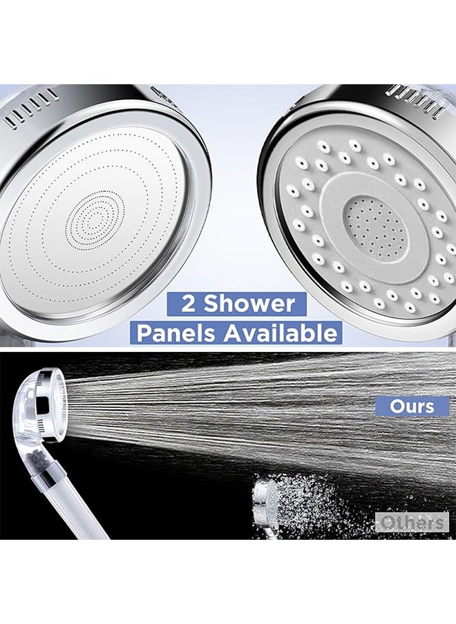 DUKASOU - Shower Head with Handheld, 3 Modes High Pressure Handheld Showerhead, Water Saving Filtered Shower Head with 3 Pcs PP Cotton Filter and Filter Stones - Image 1