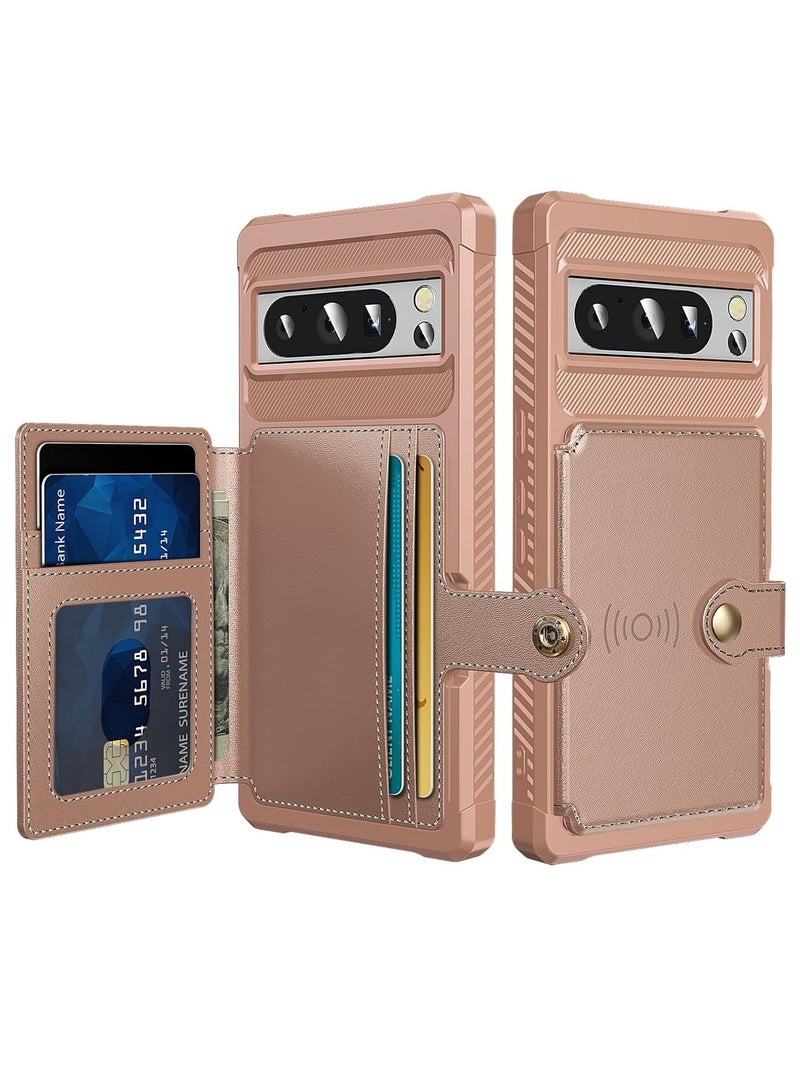 Gerenic Phone Case Compatible with Google Pixel 8/8 Pro Wallet Case Card Holder Slot Anti Fall Protective Shell Can Car Magnetic Function Women Men Phone Case Cover Compatible with Google Pixel 8/8 pro  - Image 1