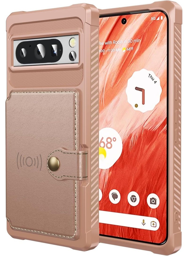 Gerenic Phone Case Compatible with Google Pixel 8/8 Pro Wallet Case Card Holder Slot Anti Fall Protective Shell Can Car Magnetic Function Women Men Phone Case Cover Compatible with Google Pixel 8/8 pro  - Image 2