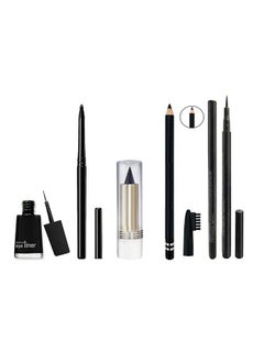 EOD Combo Waterproof Liquid Eyeliner Pen Eyeliner Eyebrow Pencil Pen And Stick Kajal Black (Set Of 5)  - Image 2