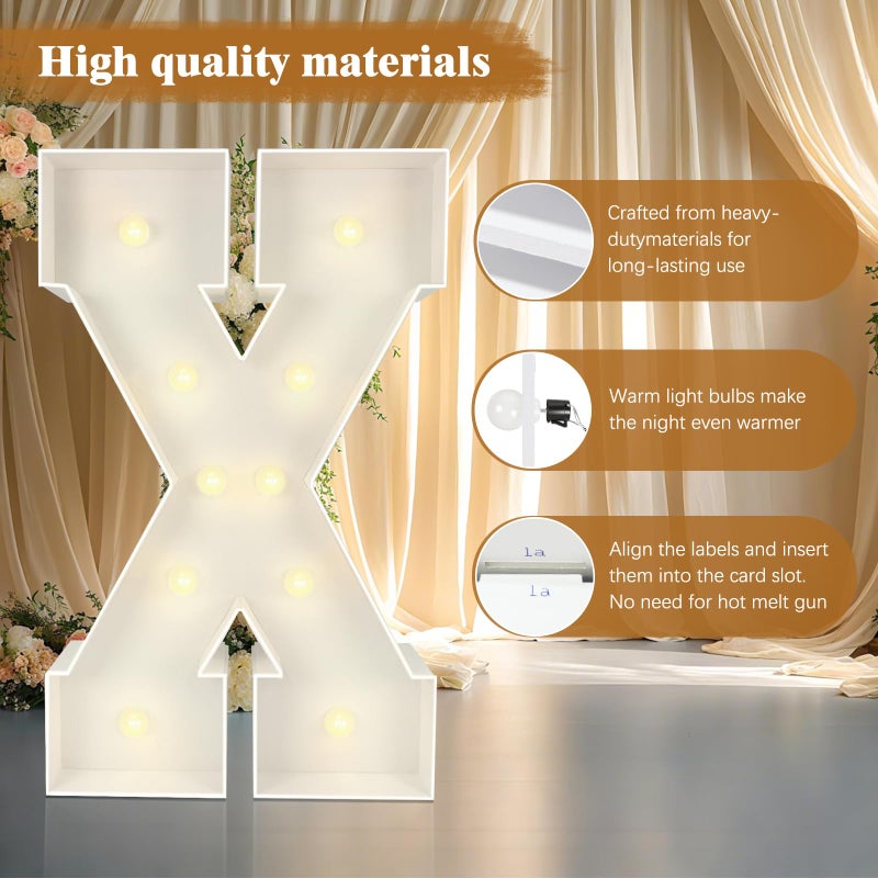 Bopplejo Marquee Light Up Numbers: 3FT Large Decorative Letters Signs for Party Decorations Baby Shower Birthday Wedding Engagement Anniversary, 3 Feet Tall Pre-Cut DIY Foamboard Number 1 - Easy to Assemble - Image 5