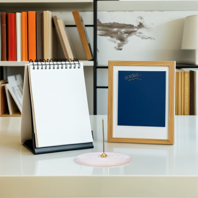 White Ceramic Incense Holder: Minimalist Tabletop Aromatherapy Burner for Yoga Home Decor - Stick Incense Stand for Living Room Office - Image 3