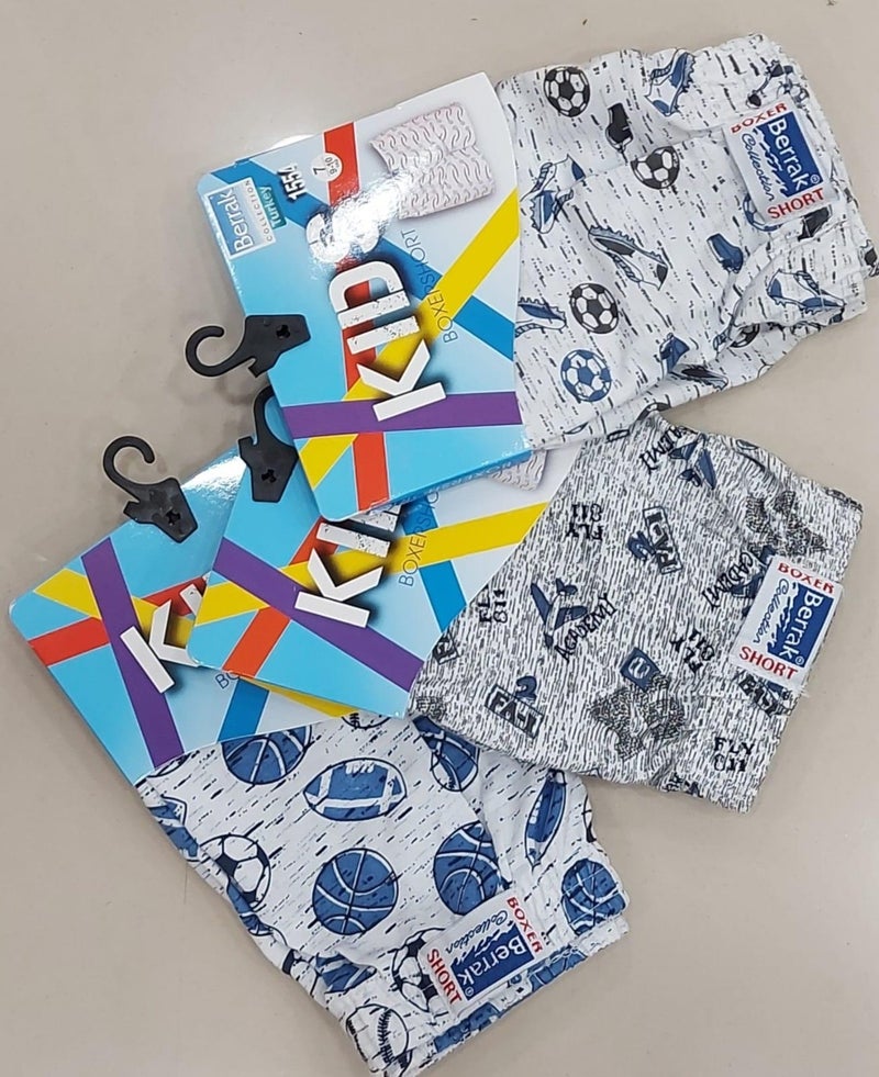 Berrak 1554 Boy Patterned Boxer Shorts 10 Pieces - Image 3