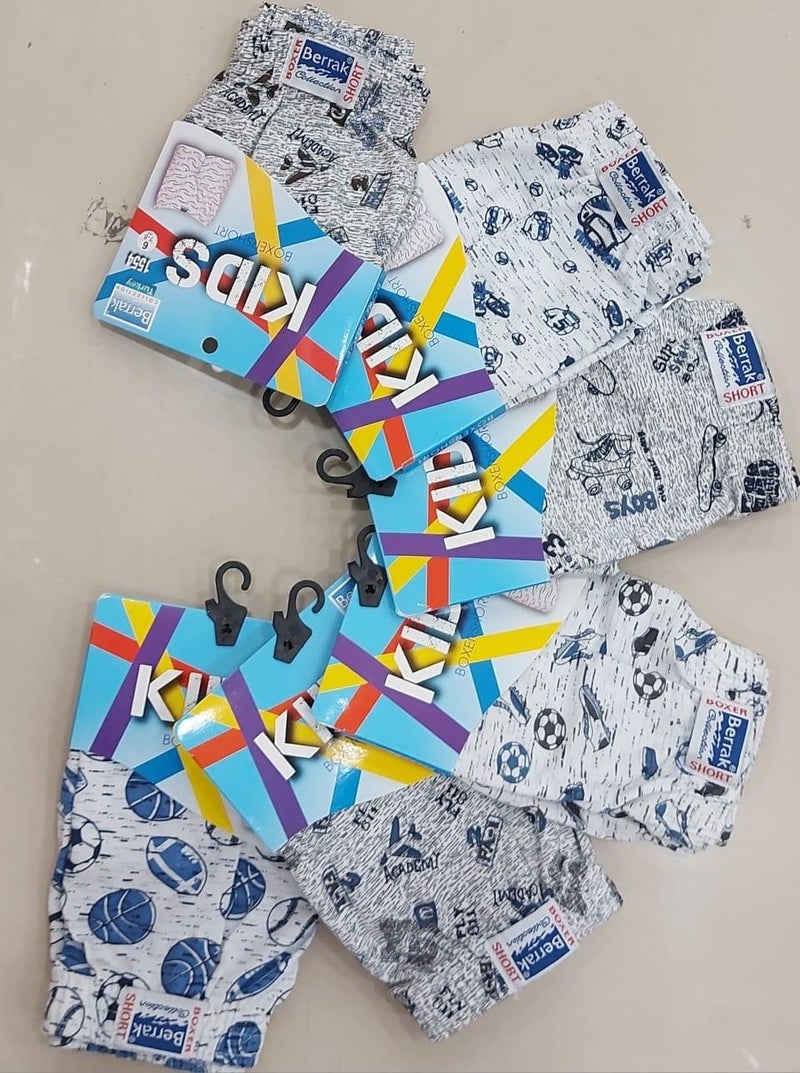Berrak 1554 Boy Patterned Boxer Shorts 10 Pieces - Image 2
