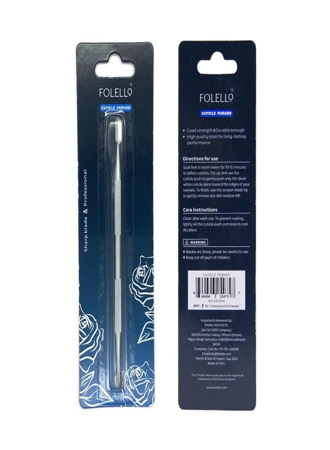 FOLELLO Nail Pusher & Cuticle Remover Manicure/Pedicure Tool for Salon and Home Purpose, Scrape Away Dead Skin with Dual Sided Stainless Steel Cuticle Pusher, Professional Salon Accessories - Image 5