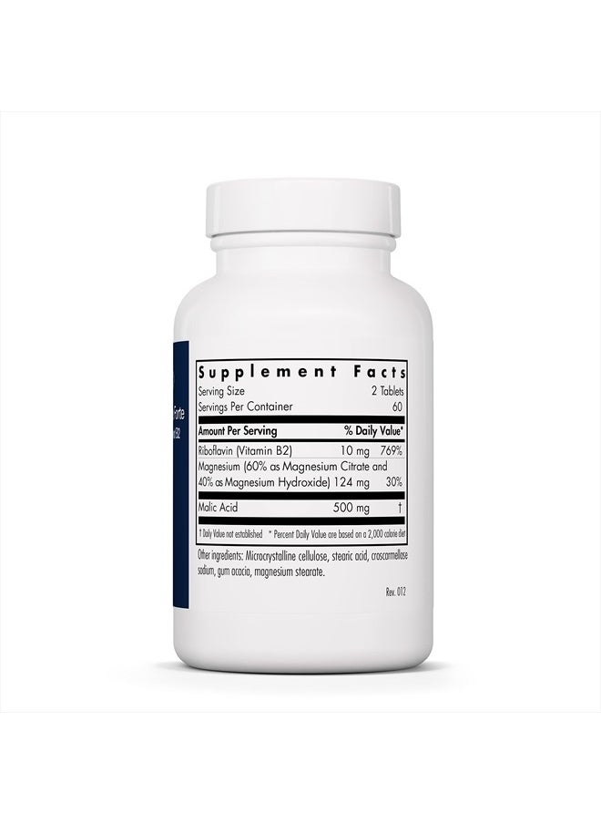 Allergy Research Group - Magnesium Malate Forte Supplement - Magnesium and Malic Acid, Energy Support, Vitamin B2, Vegetarian Tablets - 120 Count - Image 1